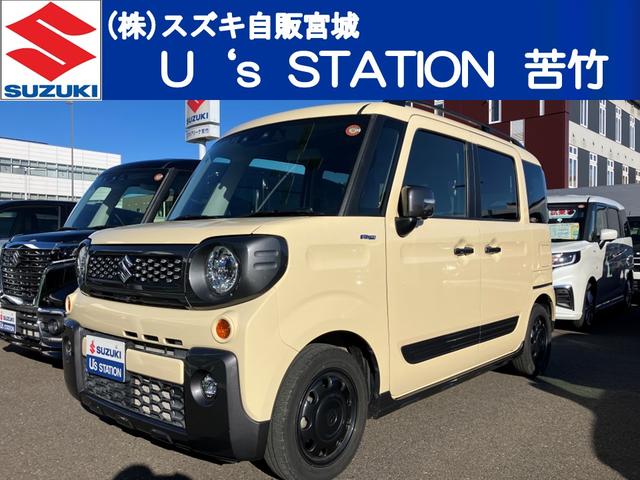 スペーシアギア(スズキ) ＨＹＢＲＩＤ　ＸＺターボ　２型　全方位カメラ　８インチナビ　前後衝突被害軽減ブレーキ　マイルドハイブリッド＆ターボ 中古車画像