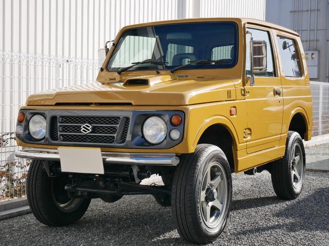 ジムニー ランドベンチャー　イエローオーカー新全塗装　ＡＴ・ＰＳ・ＡＢ　イエローオーカー新全塗装　新品断熱ＵＶカットＦガラス　カリフォルニアミラー　社外ＡＷ　社外前後ステンバンパー　ＥＴＣ　パワステ　オートマ　エアバッグ　ＡＢＳ　純正ＯＰウッド調パネル（6枚目）