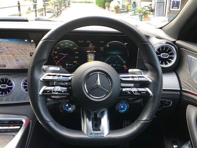 GT 4ドアクーペ 43 4マチック+ ライドコントロール+パッケージ 黒革ベンチレーションシート ナビ TV 全方位モニター パノラマガラスルーフ ヘッドアップディスプレイ パドルシフト AMG20インチアルミ ブルメスターサウンド(15枚目)
