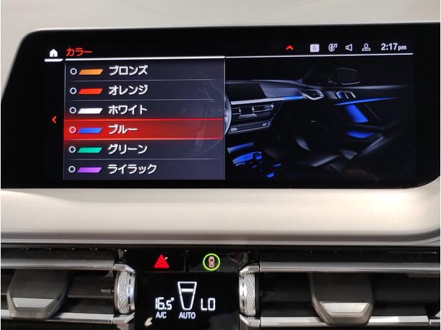 １シリーズ １１８ｉ　プレイ　スマートキー　パーキングアシスト　アンビエントライト　後退アシスト　オートライト　オートワイパー　衝突被害軽減ブレーキ　障害物センサー　電動シート　バックカメラ　　　Ｂｌｕｔｏｏｔｈ搭載車両　純正ナビ（38枚目）