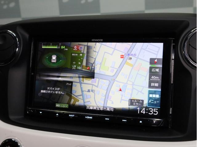 アバルト５９５ ツーリズモ　禁煙　茶革シート　ケンウッド製彩速ナビ　フルセグＴＶ　ＵＳＢ入力端子　Ｂｌｕｅｔｏｏｔｈ　ＤＶＤ再生　フルセグＴＶ　バックカメラ　リアコーナーセンサー　１７インチアルミホイール　バイキセノン（2枚目）