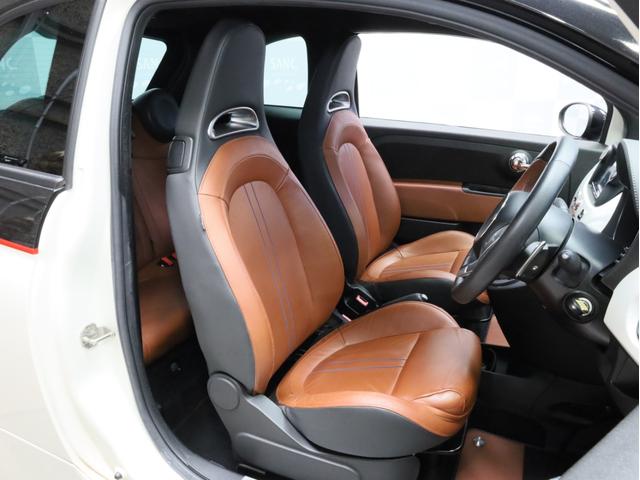 アバルト５９５ ツーリズモ　禁煙　茶革シート　ケンウッド製彩速ナビ　フルセグＴＶ　ＵＳＢ入力端子　Ｂｌｕｅｔｏｏｔｈ　ＤＶＤ再生　フルセグＴＶ　バックカメラ　リアコーナーセンサー　１７インチアルミホイール　バイキセノン（6枚目）