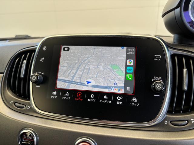 アバルト５９５Ｃ ツーリズモ　茶革シート　ドライブレコーダー　バックカメラ　ＥＴＣ　キセノンヘッドライト　１７インチアルミホイール　パドルシフト　黒幌　Ａｐｐｌｅ　Ｃａｒｐｌａｙ　アルミフューエルリット　オートエアコン（20枚目）