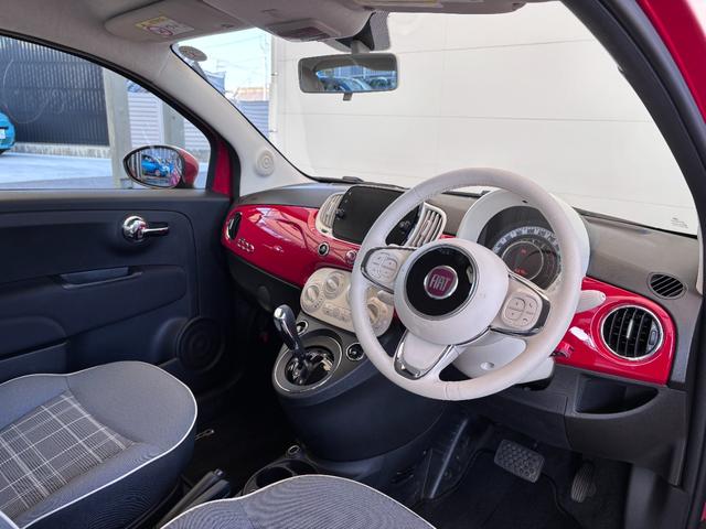 ５００ １．２　ポップ　オールシーズンタイヤ　チェック柄シート　磨き済み　ＥＴＣ　マニュアルエアコン　クルーズコントロール　ＡｐｐｌｅＣａｒｐｌａｙ　ＡｎｄｒｏｉｄＡｕｔｏ　バッテリー２５年製　禁煙　認定中古車保証　ハロゲン（6枚目）