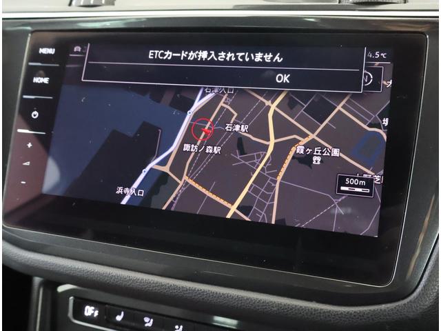 ティグアン ＴＳＩ　Ｒライン　ＴＳＩエンジンＡＣＣルーフレールＣＤ・ＳＤ・ＤＶＤ　ＢｌｕｅｔｏｏｔｈカープレイリアビューカメラＥＴＣ．０ブラインドスポットブレーキアシストＲ－ＬＩＮＥスペアキー有（6枚目）