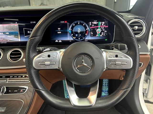 Eクラスステーションワゴン E220d ステーションワゴンローレウスエディション 1オーナー ブラウンレザー パノラマルーフ エクスクルーシブPKG 新品パナメリカーナグリル ブルメスターサウンド エアバランスPKG AMG19インチAW シートヒーター パワートランク(35枚目)