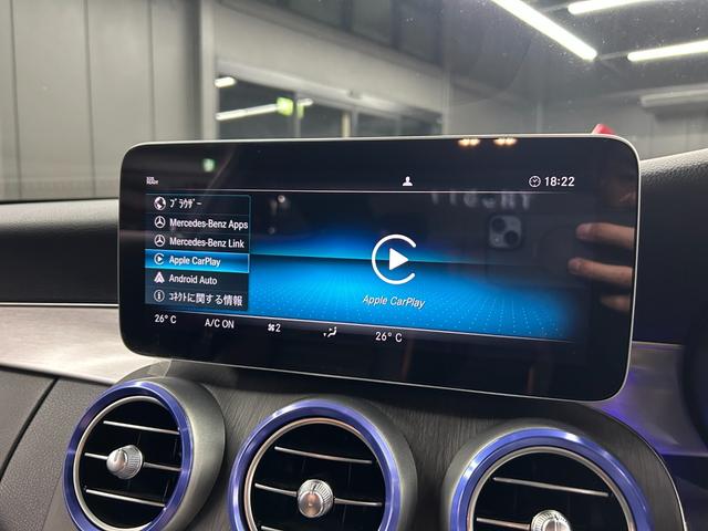 Cクラス C180クーペ スポーツ レザーエクスクルーシブPKG パノラミックスライディングルーフ 後期型 ワンオフマフラー 63仕様ディフューザーカッター キャリパー塗装 パナメリカーナグリル エアバランスパッケージ 純正マフラーあり(45枚目)