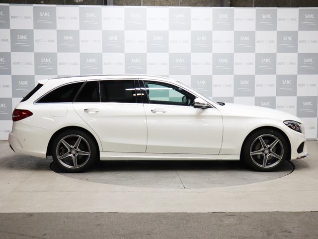 C200 ステーションワゴン スポーツ 1オーナー禁煙 エアサス AMG18AW 大型ブレーキ 黒革 アダプティブクルーズコントロール 衝突被害軽減ブレーキ ステアリングアシスト レザーダッシュボード(5枚目)