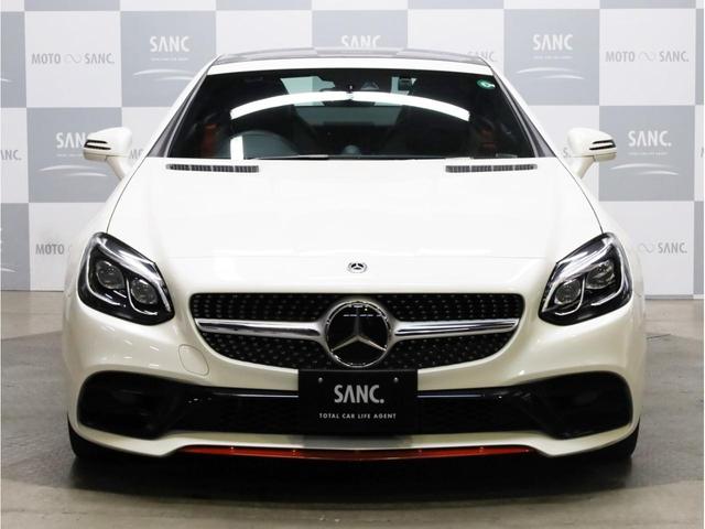 SLC180 スポーツ レッドアートエディション 禁煙ワンオーナー ディーラー記録簿 期間限定受注車 アダプティブクルコン 衝突被害軽減ブレーキ レーンキープ 専用革シート エアスカーフ 専用エアロ 専用18AW 純正ナビTV バックカメラ(9枚目)