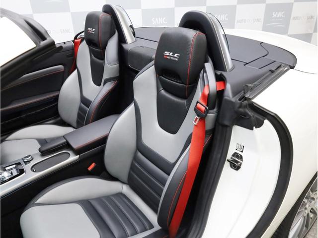 SLC180 スポーツ レッドアートエディション 禁煙ワンオーナー ディーラー記録簿 期間限定受注車 アダプティブクルコン 衝突被害軽減ブレーキ レーンキープ 専用革シート エアスカーフ 専用エアロ 専用18AW 純正ナビTV バックカメラ(53枚目)