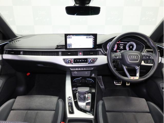 Ａ４ ３５ＴＦＳＩ　Ｓライン　禁煙　Ｓ４用１９インチＡＷ　ブラックＡｕｄｉｒｉｎｇｓ＆ブラックスタイリングＰＫＧ　マトリクスＬＥＤライト　パークアシスト　全周囲カメラ　アダプティブクルコン　レーンアシスト　サイドアシスト　純正ナビ（7枚目）