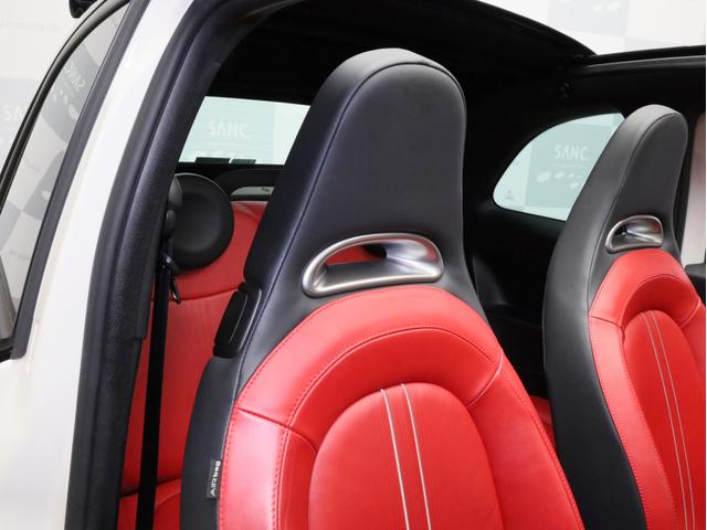 アバルト595C ツーリズモ 禁煙 赤革シート 2トーンボディカラー ブラックソフトトップ 17インチAW ケンウッド製ナビTV リアコーナーセンサー スポーツモード ルーフエンドスポイラー スポーツサス レッドキャリパー(7枚目)