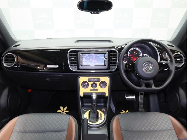 ザ・ビートル オールスター　禁煙　専用ボディカラー・エンブレム・デザインハーフレザーシート・１７インチＡＷ・スカッフプレート　純正ＳＤナビ　Ｂｌｕｅｔｏｏｔｈ　フルセグＴＶ　バイキセノンヘッドライト　ＬＥＤポジションライト（6枚目）