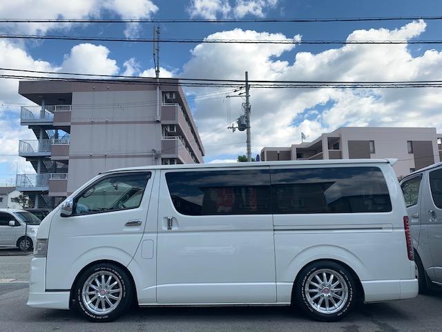 ロングスーパーGL LEDヘッドライトLEDフォグVALENTILEDテールVALENTILEDハイマウントRANCHOショック玄武ブロック社外17インチAWホワイトレタータイヤHDDナビ地デジTVバックカメラETC(6枚目)