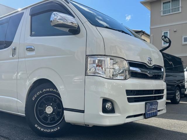 ハイエースバン ロングスーパーGL HIDライト LEDフォグ 社外テール ローダウン15インチAW ALPINEナビ地デジフルセグTV ALPINE天井モニター バックカメラETC ベッドキット シートカバー 黒木目オーディオパネル(42枚目)