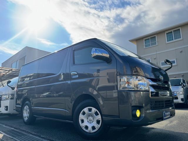 ハイエースバン スーパーGL ダークプライム 特別仕様車 3000ccディーゼルターボ 希少廃盤カラー1G3グレーメタリック 98,267キロ時タイミングベルト交換済みステッカー有り LEDヘッドライト LEDイエローフォグ ハーフレザーシート(39枚目)