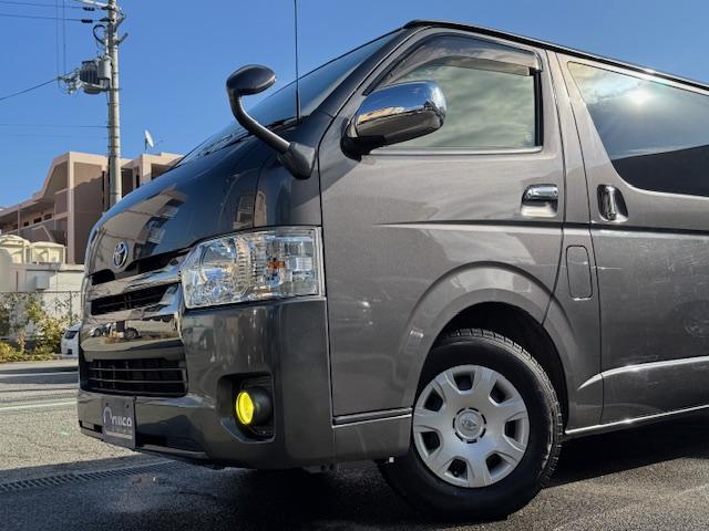 ハイエースバン スーパーGL ダークプライム 特別仕様車 3000ccディーゼルターボ 希少廃盤カラー1G3グレーメタリック 98,267キロ時タイミングベルト交換済みステッカー有り LEDヘッドライト LEDイエローフォグ ハーフレザーシート(40枚目)
