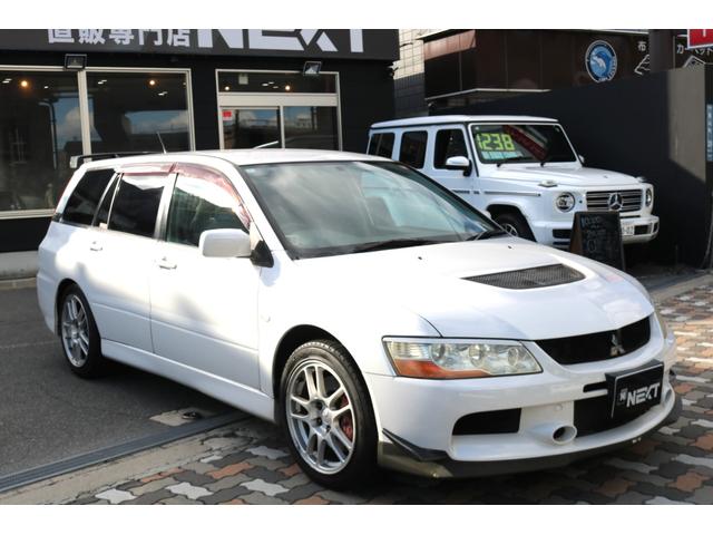 ランサーワゴン エボリューションGT-A ワンオーナー 社外ナビ フルセグTV ハーフレザーシート フロントリップ Rスポ(5枚目)