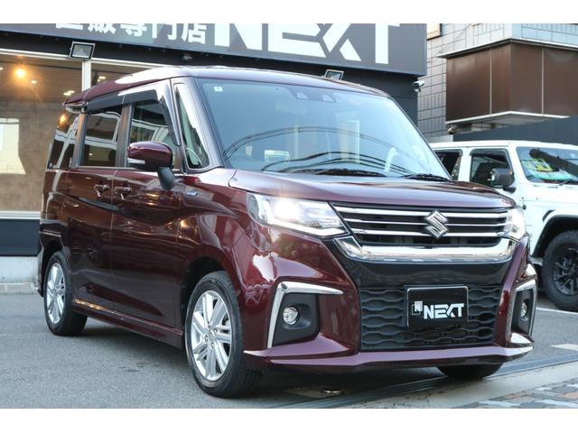 ソリオ ハイブリッドＭＺ　ワンオーナー　禁煙車　純正ナビ　フルセグ　バックカメラ　セーフティサポート　両側パワースライドドア　クリアランスソナー　革巻きステアリングホイール　カラーヘッドアップディスプレイ　純正１６インチＡＷ（5枚目）