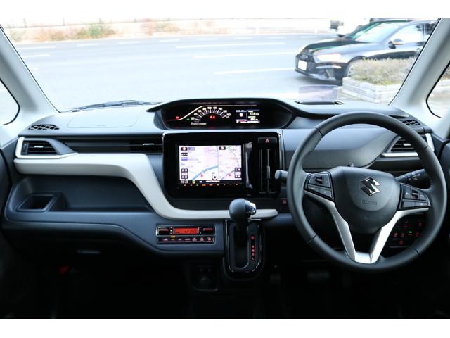 ソリオ ハイブリッドＭＺ　ワンオーナー　禁煙車　純正ナビ　フルセグ　バックカメラ　セーフティサポート　両側パワースライドドア　クリアランスソナー　革巻きステアリングホイール　カラーヘッドアップディスプレイ　純正１６インチＡＷ（12枚目）