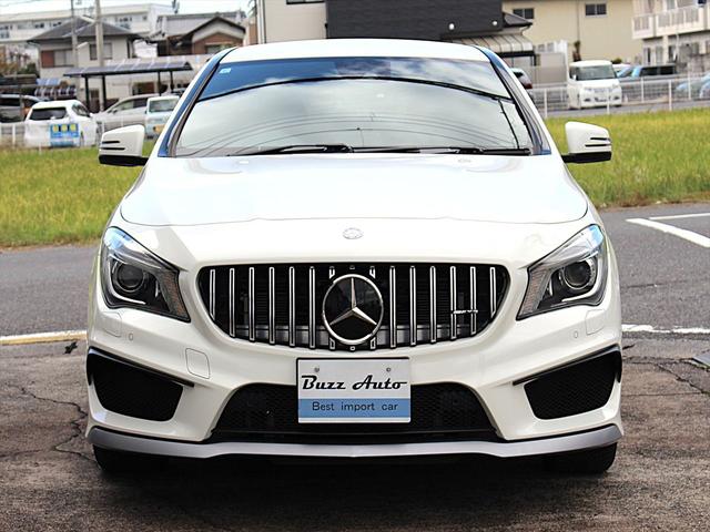 CLAクラス CLA45 4マチック 車庫保管/禁煙/AMG CLA45/レーダーセーフティP/AMG赤色ブレーキキャリパー/パナメリカーナグリル/純正ナビTV/バックカメラ/前車追従クルーズコントロール/ETC/車検令和8年6月(2枚目)