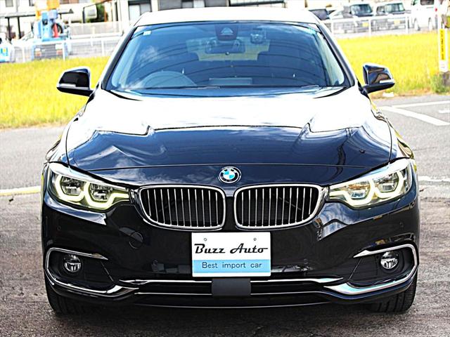 ４シリーズ ４２０ｉグランクーペ　ラグジュアリー　ディーラー整備／後期モデル／禁煙／インテリジェントセーフティー／前車追従クルコン／黒革シート／３６０度カメラ／純正ナビＴＶ／ミラー内蔵ＥＴＣ／電動バックドア／前席ヒータ付電動シート（2枚目）