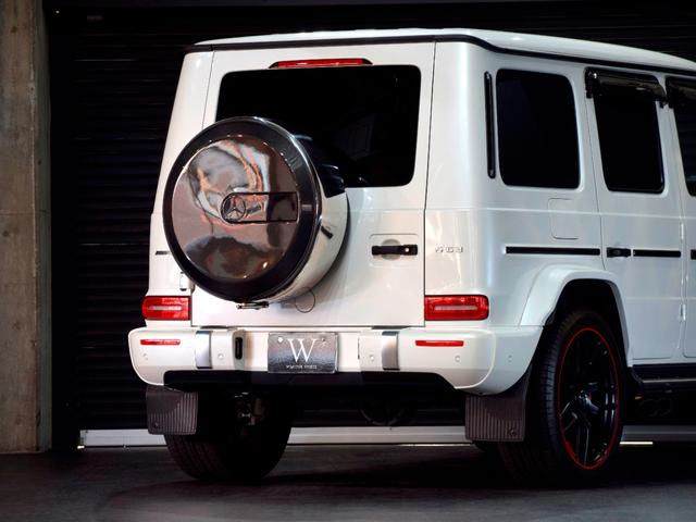 Ｇクラス Ｇ６３　ＡＭＧレザーエクスクルーシブパッケージ　ＡＭＧ２２ＡＷ　ＢＲＡＢＵＳリップ　パワークラフトマフラー（純正あり）　レッドレザーエクスクルーシブ　スペアタイヤ背面カーボン　記録簿・スペアキー完備　禁煙（27枚目）