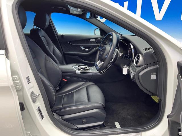 Cクラス C220d ローレウスエディション レーダーセーフティパッケージ クリアランスソナー アダプティブハイビームアシストプラス LEDヘッドランプ 黒革シート 前席シートヒーター 前席パワーシート 純正ナビ バックカメラ フルセグTV(9枚目)