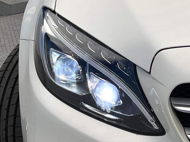 Cクラス C220d ローレウスエディション レーダーセーフティパッケージ クリアランスソナー アダプティブハイビームアシストプラス LEDヘッドランプ 黒革シート 前席シートヒーター 前席パワーシート 純正ナビ バックカメラ フルセグTV(22枚目)