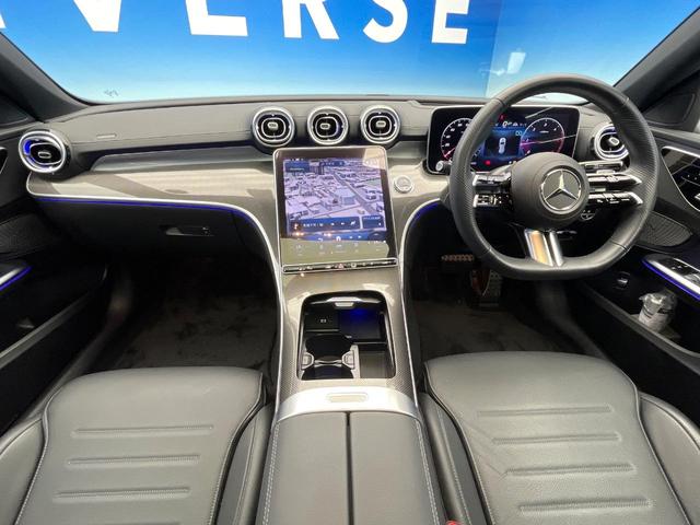 Ｃクラスステーションワゴン Ｃ２２０ｄ　ワゴンアバンギャルド　ＡＭＧライン　現行モデル　パノラミックスライディングルーフ　ベーシックＰＫＧ　レザーエクスクルーシブＰＫＧ　ワンオーナー　フットトランクオープナー　全周囲カメラ　メルセデスミーコネクト　前席シートヒーター　禁煙車（2枚目）