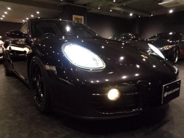 ケイマン ベースグレード バサルトブラックMカラー2.7FLAT6エンジンティプトロニックSステン2本出しマフラー車高調対向キャリパー黒革コンビシートナビTVバックカメラパワーシートシートヒーター電動リアスポ大型Rスポドラレコ(6枚目)