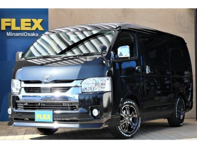GL パーキングサポート FLEXベッドキットシートアレンジ ダブルモニター フローリング施工 Fスポイラー FLEX17インチAW ナスカータイヤ 1インチローダウン(1枚目)