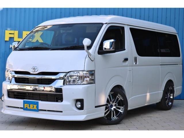 トヨタ ハイエースワゴン シートアレンジａｓ ３人掛けベンチシート 対面 フルフラット ベッドキット テーブル 車中泊 フロア施工 ナビ フリップダウンモニター サブモニター ６型 パノラミックビューモニター 全方位カメラの中古車 車体価格465 8万円 21年式 走行16