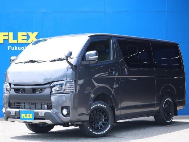スーパーGL ダークプライムII ロングボディ FLEX BLACKオフロードスタイル アルパイン 11インチフローティングナビ TRDフロントスポイラー TRDマッドガード AVEST ドアミラーウィンカー 415COBRA LEDテールランプ(1枚目)