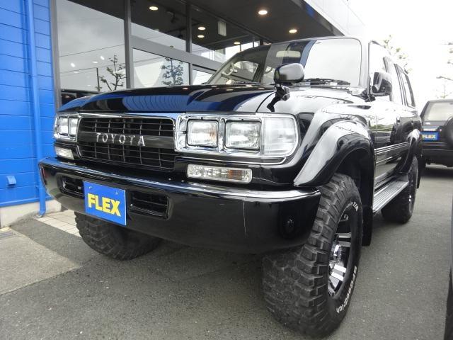 トヨタ ランドクルーザー８０ ｖｘリミテッド ８万ｋｍ ブラック 新品角目四灯ヘッドライト ３インチリフトｕｐの中古車 グーネット中古車