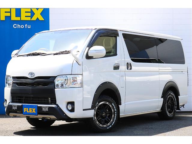 スーパーＧＬマルチロールトランスポータータイプＩＩロン　ＴＲＤフロントスポイラーＴＲＤサイドステップＪＡＯＳオーバーフェンダーＪＡＯＳマッドフラップウィンカーミラーエアロバイザーオープンカントリータイヤＦＬＥＸ１６インチアルミサイバーナビＭＲＴベッド