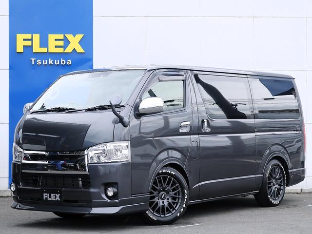 スーパーＧＬ　ロング　・ＲＭＰ１７インチアルミホイール・グッドイヤーナスカータイヤ・オリジナルオーバーフェンダー・ドライブレコーダー・レーダー探知機・パナソニック７インチワイドナビ・バックカメラ・ブラックレザーシートカバー