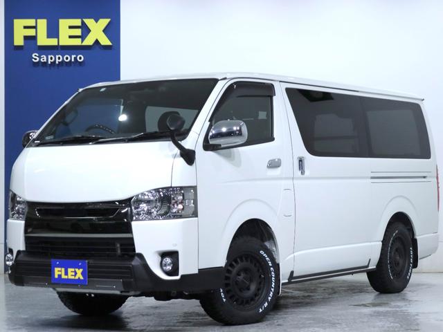 スーパーＧＬ　ダークプライムＩＩ　ロングボディ　寒冷地仕様　パワースライドドア　ＦＬＥＸオリジナルＴ－Ｆｏｒｃｅスポイラー　ＧＲマットフラップ　ＦＬＥＸオリジナルボンネット　ＦＬＥＸオリジナルＮＣ－１　１６ｉｎアルミホイール　ベットキット