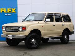 ランドクルーザー80 GX 純正ホワイトボディー リヤ観音開き電動フェンダーミラー デフロック 約3インチリフトアップ IPF製LEDバー 新品角目4灯レンズ 新品TOYOオープンカントリーMTタイヤ バックカメラETCキーレス 中古車画像