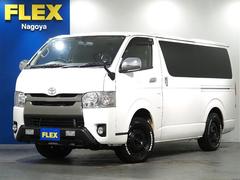 レジアスエースバン スーパーGL ダークプライム レジアスエール ディーゼル4WD 4型 3.0Lターボ パールホワイト 両側パワースライドドア オフロードPKG オリジナルアルミホイール ホワイトレタータイヤ プッシュスタート LEDヘッドランプ 中古車画像