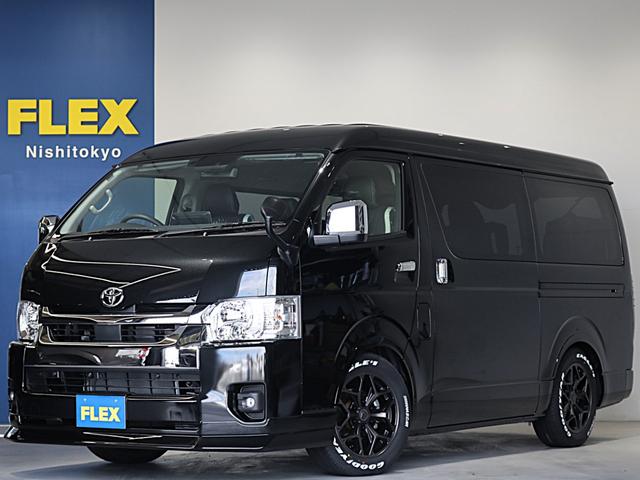ハイエースワゴン(トヨタ) ＧＬ　ロング　ファインテックツアラー　オリジナルフロントスポイラーオリジナルオーバーフェンダーオリジナルＬＥＤテール１．５インチダウンオリジナル１７インチアルミアルパインＢＩＧ−Ｘ１１インチ１２．８フリップダウンモニターＥＴＣ２．０装備 中古車画像