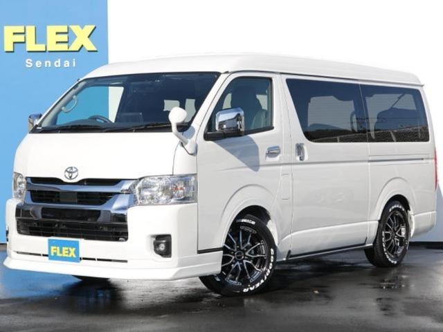 ハイエースワゴン(トヨタ) ＧＬ　ビックＸ１１インチナビ＆１２．８リアモニター　ナビ連動ドライブレコーダー　スマートベットキット　デルフ０６　１７インチアルミホイール　オリジナルシートカバー　１インチローダウン　ＨＤＭＩポート 中古車画像