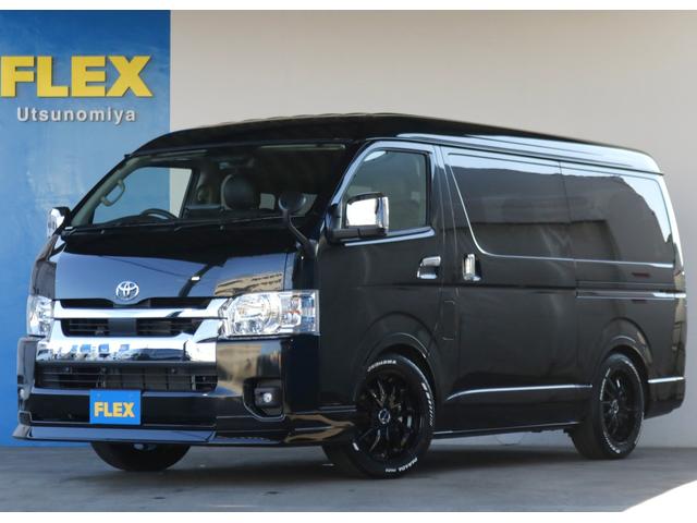 ハイエースワゴン(トヨタ) ＧＬ　ロング　○フロントスポイラー○ローダウン○ヨコハマホワイトレタータイヤ○ＬＥＤテール○アルパインビッグＸ○ＥＴＣ２．０○１２．８インチフリップダウン○シートカバー○ゼロワゴンベッドキット○オーバーフェンダー○ 中古車画像