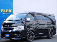 ハイエースワゴン GL アルパイン11インチBIGXナビ ETC デジタルインナーミラー クリアランスソナー パノラミックビューモニター アルティメットタイプ2LEDテールランプ 艶消しマホガニー黒木目調インテリアパネル 中古車画像
