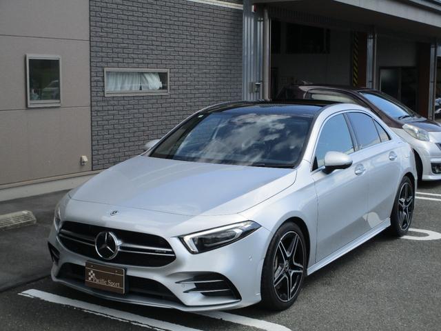 Ａクラスセダン Ａ３５　４マチックセダン　イリジウムシルバー／パノラマサンルーフ／全周囲モニタ－／メモリ付きＰシート／シートヒーター／フルセグＴＶ／１８インチＡＷ／ドラレコ／アンビエントライト（3枚目）