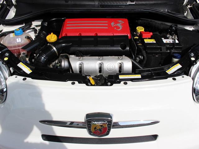 アバルト500 ベースグレード 禁煙車 キセノンヘッドライト フォグライト ヘッドライトウォッシャー リアパーキングセンサー ETC スポーツモード オートエアコン パドルスイッチ ウインドウバイザー 純正16インチアルミホイール(13枚目)
