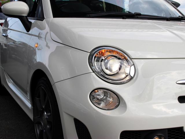 アバルト500 ベースグレード 禁煙車 キセノンヘッドライト フォグライト ヘッドライトウォッシャー リアパーキングセンサー ETC スポーツモード オートエアコン パドルスイッチ ウインドウバイザー 純正16インチアルミホイール(15枚目)
