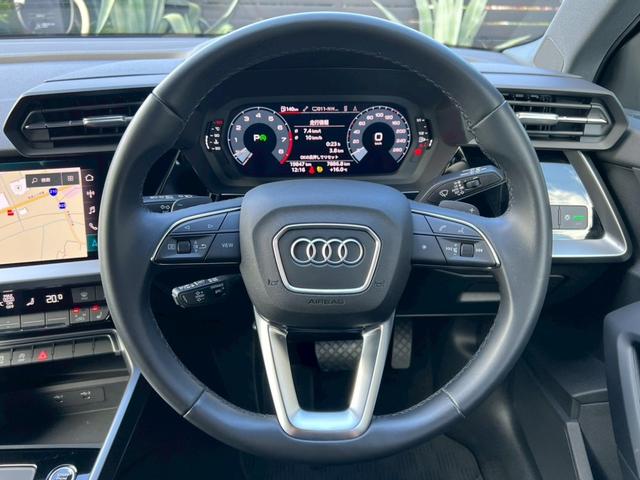 A3 スポーツバック30TFSIアドバンスド 自社ユーザー様下取1オーナー車:ナビゲーションPKG:純正ナビ:フルセグTV:アダプティブクルーズ:Bカメラ:前後ソナー:ETC:Bluetooth:カープレイ:バーチャルコクピット:シートヒーター(19枚目)