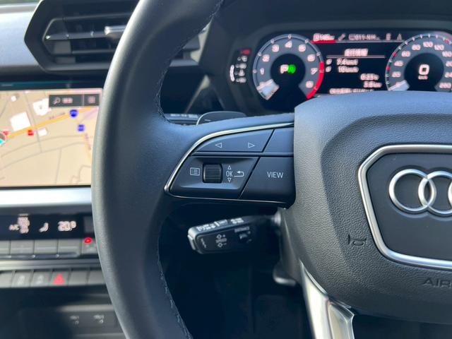 A3 スポーツバック30TFSIアドバンスド 自社ユーザー様下取1オーナー車:ナビゲーションPKG:純正ナビ:フルセグTV:アダプティブクルーズ:Bカメラ:前後ソナー:ETC:Bluetooth:カープレイ:バーチャルコクピット:シートヒーター(20枚目)