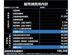 車両に関する装備・価格等ご不明点などはお気軽にお問い合せ下さい。また、総額を表示している車両の納車に関わる費用等は別途料金がかかる場合もございます。詳細はスタッフへお問合せ下さい。 4